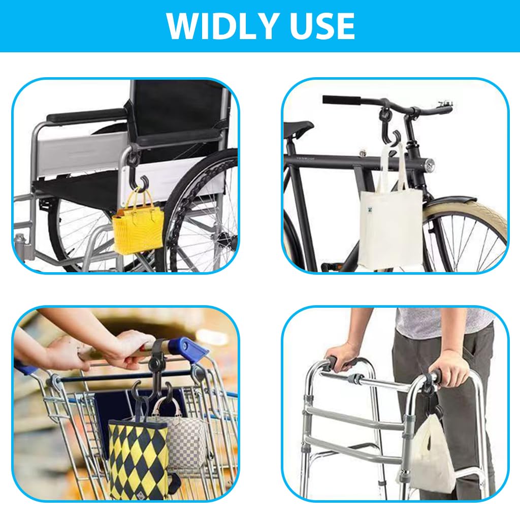 SNOWIE SOFT 2Pcs Hanging Hooks 360 Degree Rotatable Dual Hooks Stroller Hooks for Mothering Bags, Versatile Hanging Hooks for Stroller, Pram, Bike, Car, Electric Bicycle SNOWIE SOFT 2Pcs Hanging Hooks 360 Degree Rotatable Dual Hooks Stroller Hooks for Mothering Bags, Versatile Hanging Hooks for Stroller, Pram, Bike, Car, Electric Bicycle